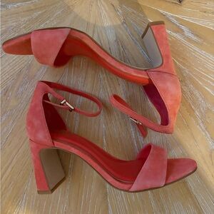 Suede Peach Sandals